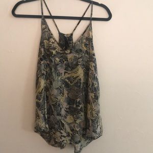 Patterson j open back Floral tank